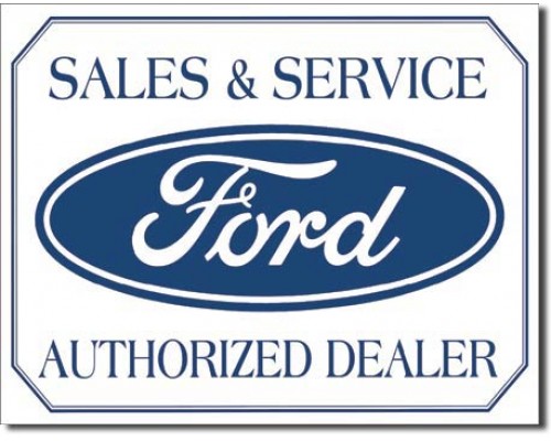 Enseigne Ford en métal  / Sales & Service